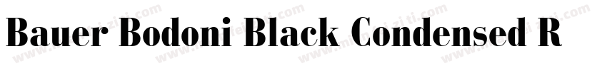 Bauer Bodoni Black Condensed Regula字体转换